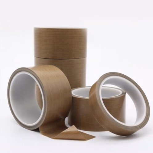 Brown PTFE cloth tape rolls without release liner